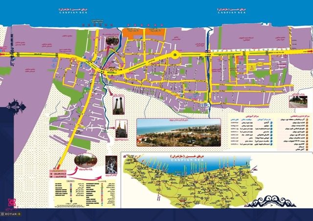 نقشه توریستی شهر رویان