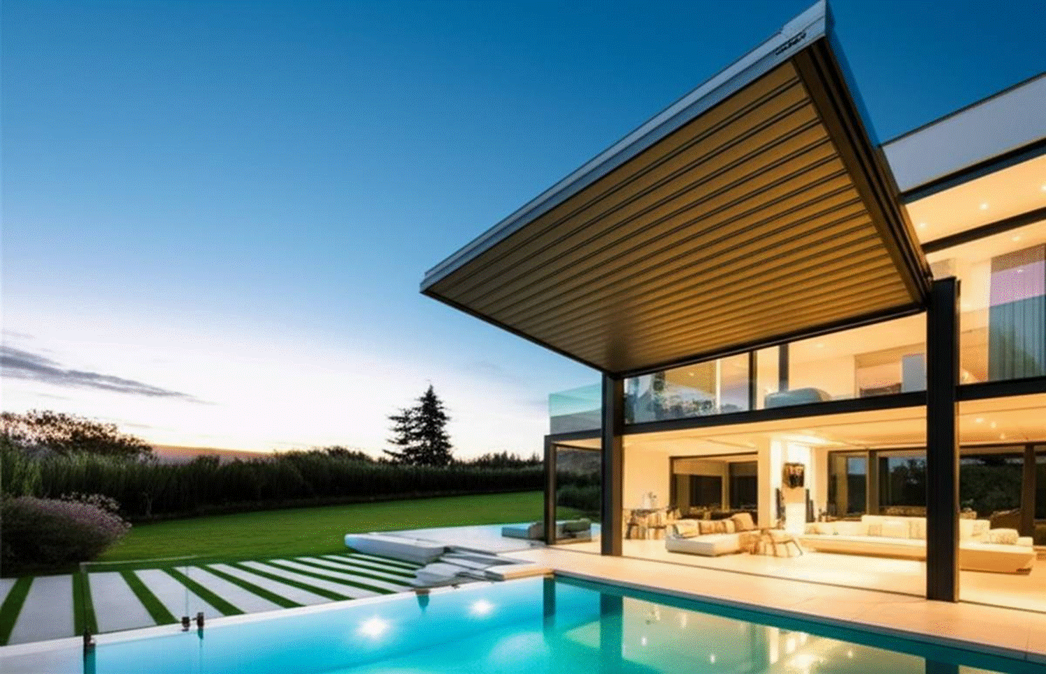 افزایش ارزش ویلا با نصب سقف متحرک لوکس پادناتنت